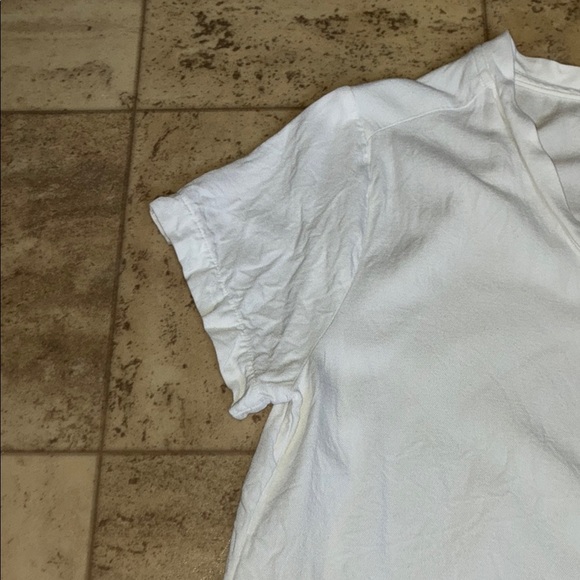Cloth & Stone White Relaxed Ruffled Tee - Picture 4 of 9